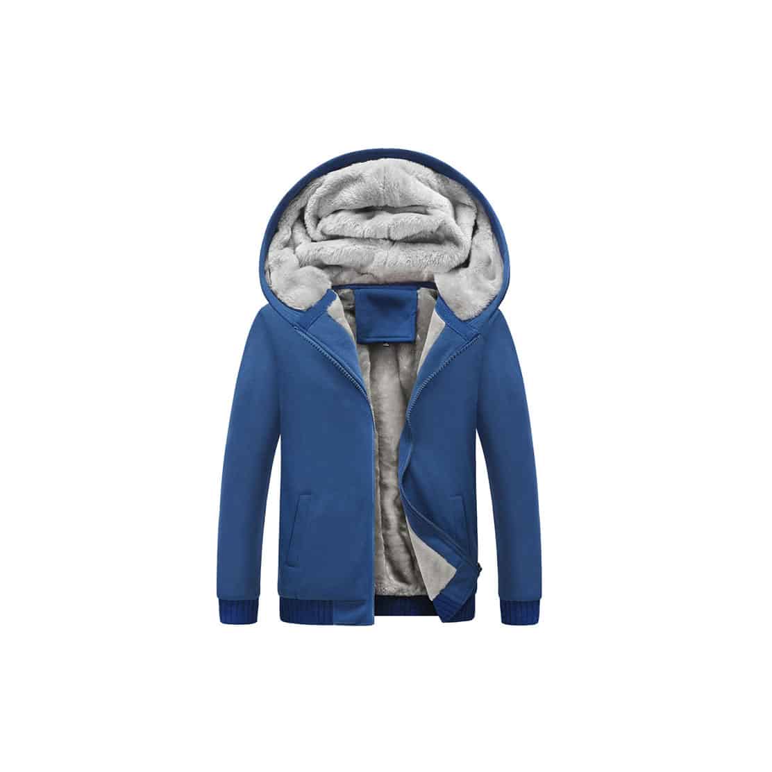 08183222065-Zipup-fleece-extra-thick-blue 冬季加厚抓毛連帽拉鍊外套 | 印Tee | 印T-Shirt | 班衫 | 班Tee | 印衫 | 衛衣 | 風褸 |