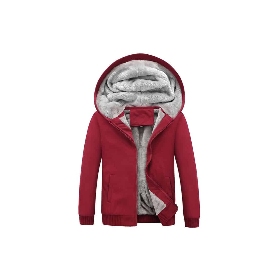 08183222065-Zipup-fleece-extra-thick-burgundy 印風褸 印衛衣 印棒球褸 印外套 印軍褸