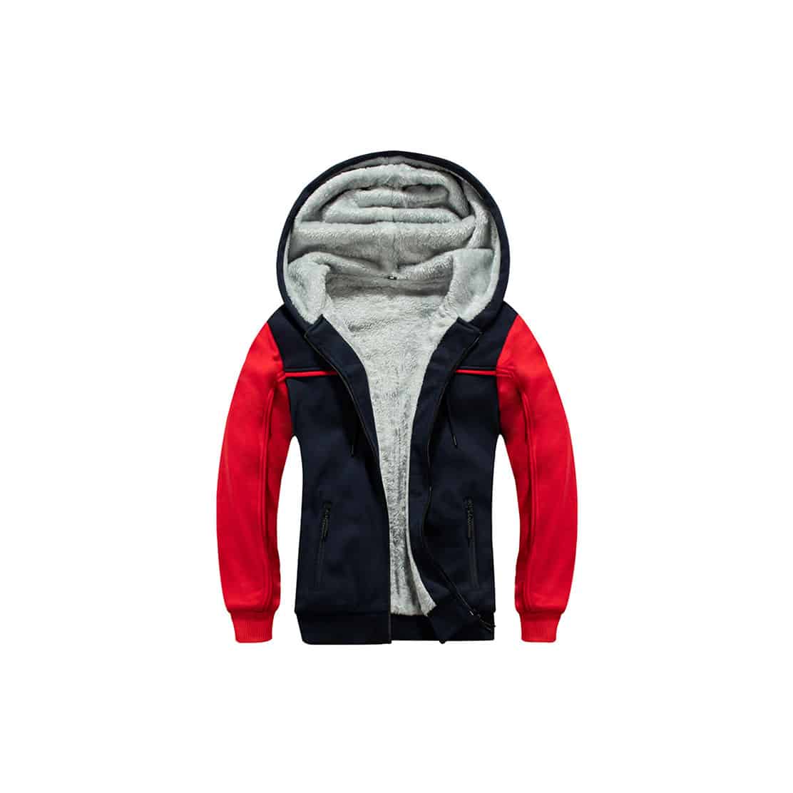 0818323078-Zipup-fleece-extra-thick-multicolour-navy-red 風褸 | 團體服訂造 |班衫班褸