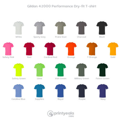 Gildan 42000 Performance Dry-fit T-Shirt (美國進口) | 印Tshirt | 印Tee | 班衫 | 班Tee | 印衫 | 團體衫訂造 | 公司制服
