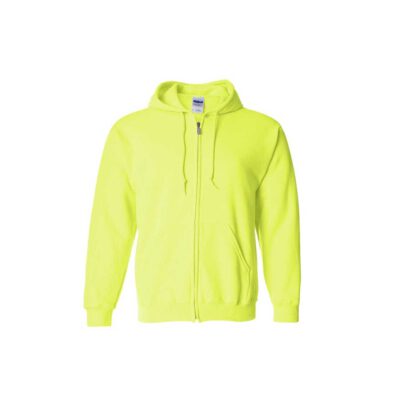 Safety Green - Gildan 18600 美版 G186 連帽拉鏈衛衣外套 | 印衛衣Zip-up Jacket | 公司製服 | 團體衫 | 班衫 | 絲印 | 熱轉印 | 數碼印 | DTG | 刺繡